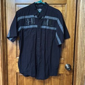 Harley Davidson men’s large tall button down short sleeve shirt